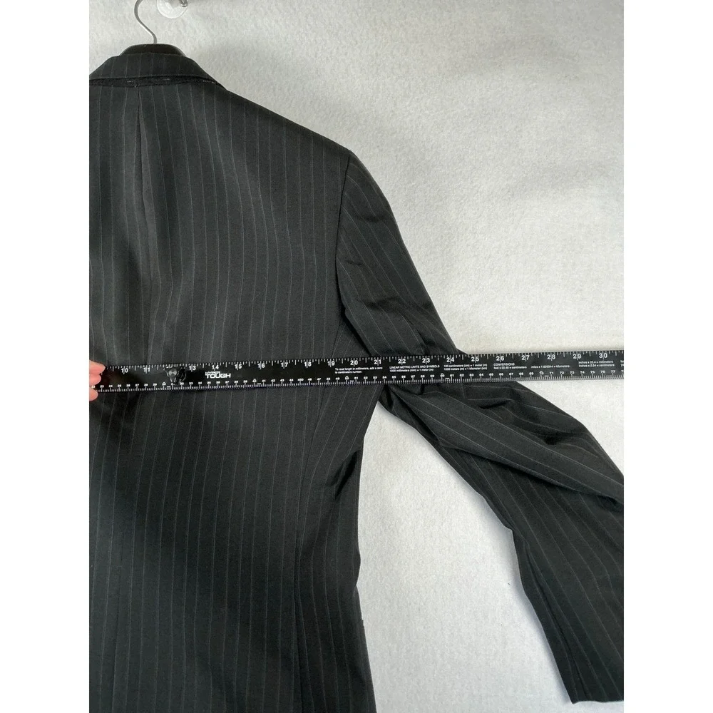JD Christopher‎ London New York Mens Pinstripe Blazer Romani L41 Charcoal Grey